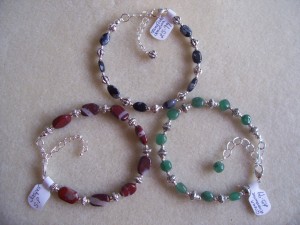 A few of the semi precious bracelets that I may have